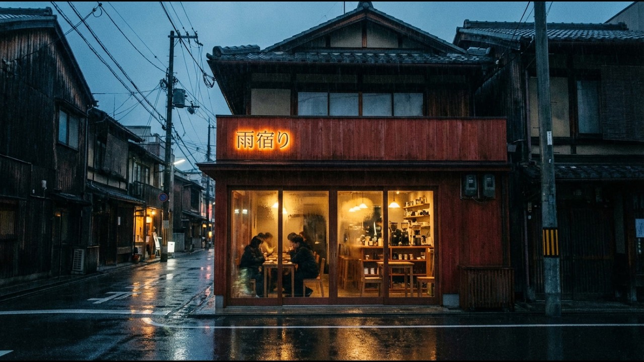 Rainy Night Lofi ☕ Relaxing Study Music for Focus, Work & Sleep | Cozy Coffee Shop Ambience