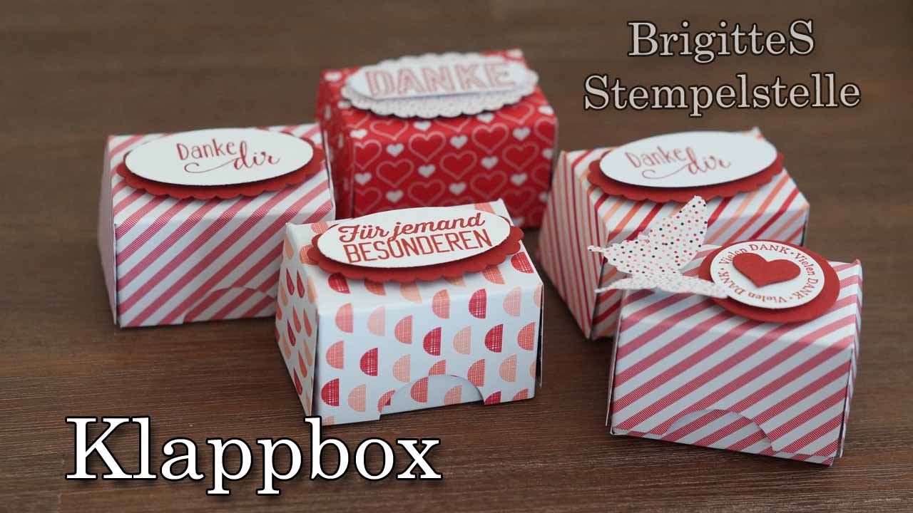 Klappbox aus einer Seite Designerpapier im Block