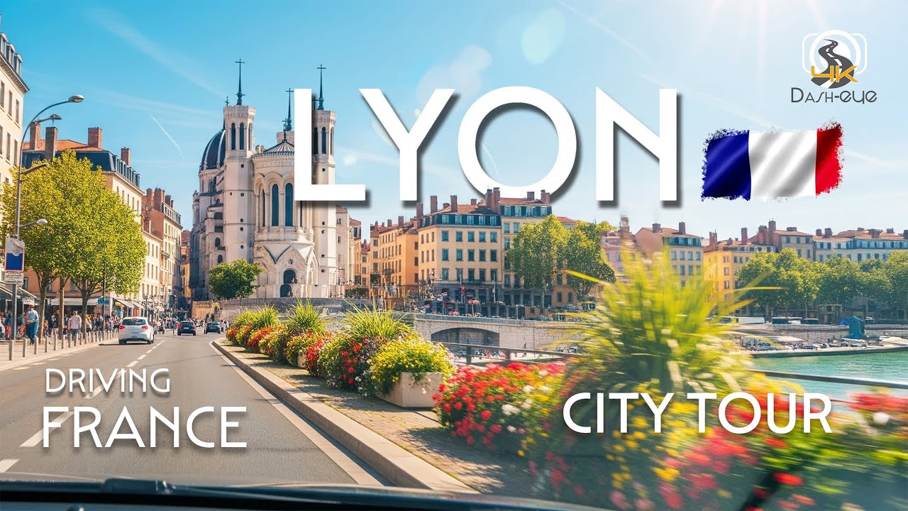 Lyon City Tour 4K 🚗 | Scenic Drive Through France’s Historic City | Dashcam Drive 2025