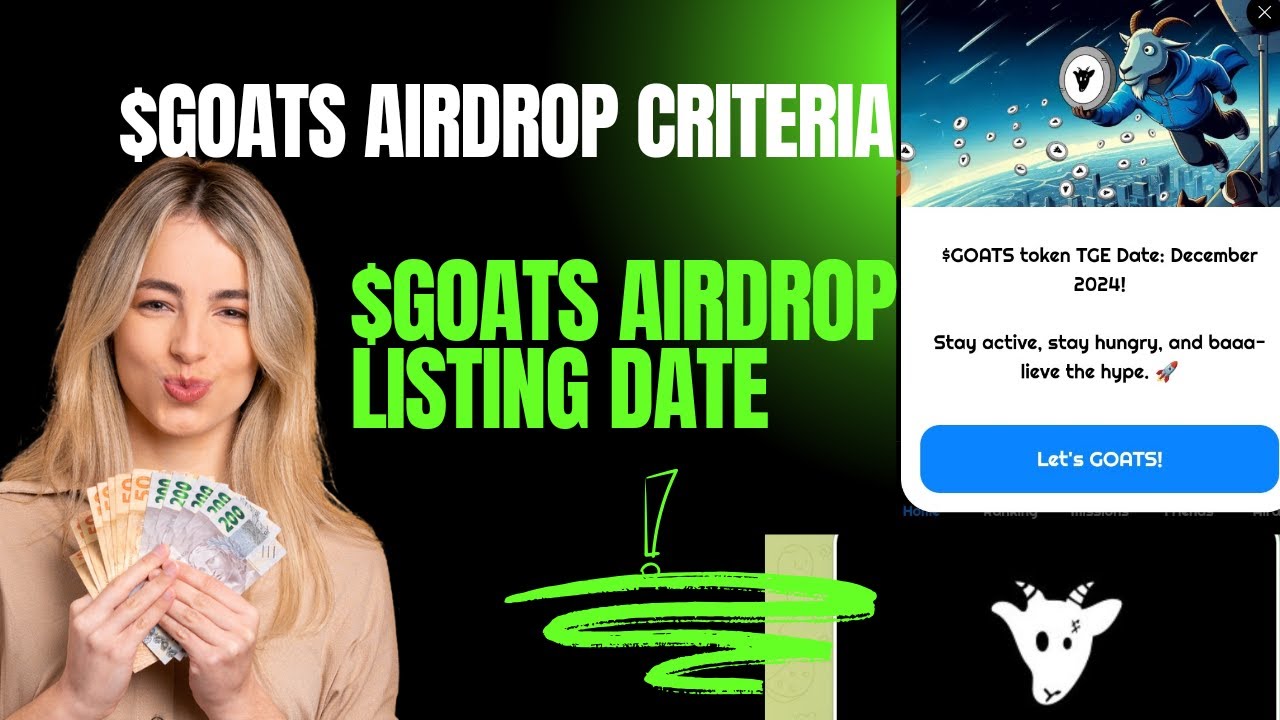 $Goats Airdrop Listing Criteria | How to Complete $Goats Airdrop New Tasks|$Goats listing Date