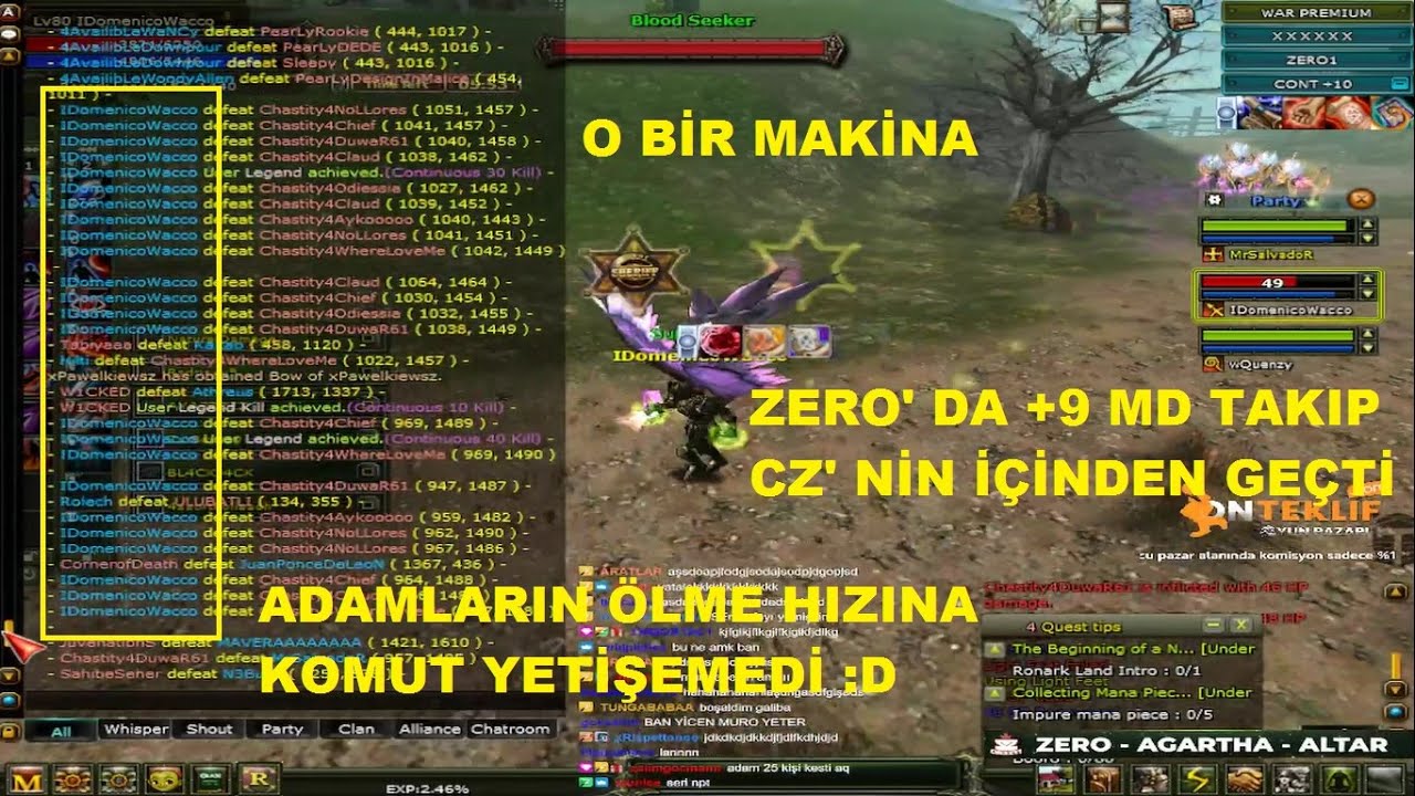 DomenicoWaccoo | Zero' da +9 Md Takıp CZ' nin İ&ccedil;inden Ge&ccedil;iyor | O BİR MAKİNA | Knight Onine