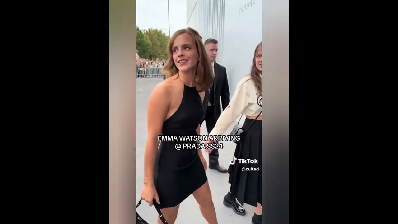 Emma in Milan Italia Prada Show 2023 #emmawatson