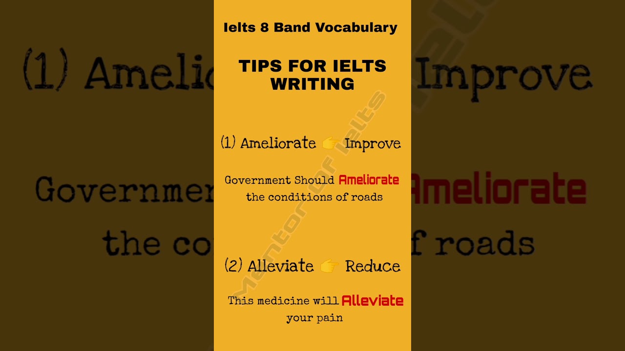 IELTS WRITING TIPS | IELTS VOCABULARY | 8 BANDS