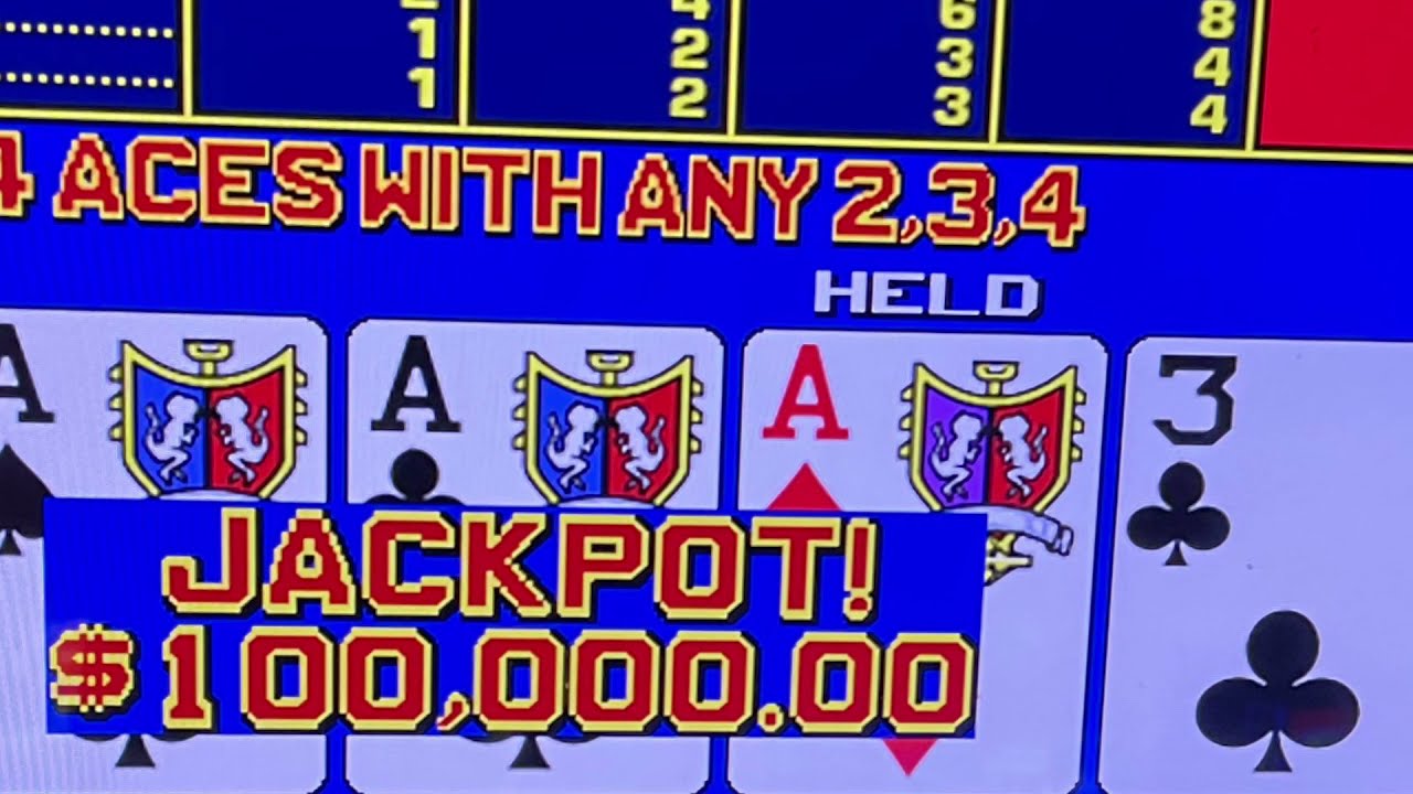 $100,000.00 High Limit Video Poker Jackpot