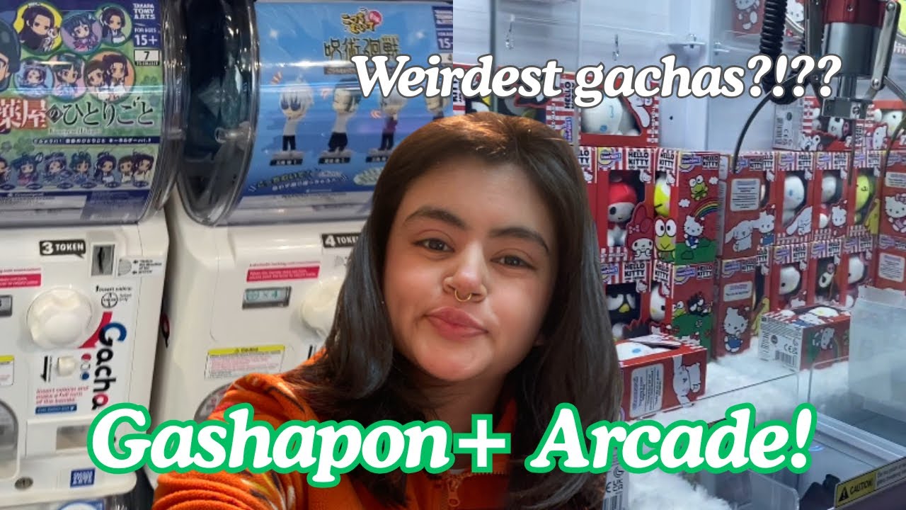GASHAPON ARCADE AND CRANE GAMES VLOG, So Many Weird Prizes! (Anime, Movies, Toys, + More!)