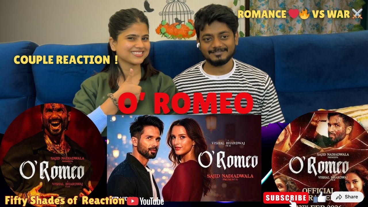 O’Romeo Official Trailer Reaction | Sajid N | Vishal B | Shahid K | Tripti D | Nana P #reaction #yt 