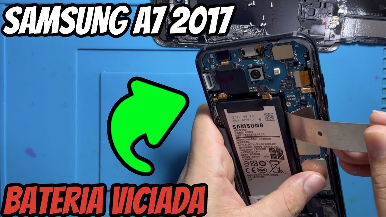 Como trocar bateria do Samsung A7 2017 passo a passo | Bateria do Samsung A7 2017 n&atilde;o dura