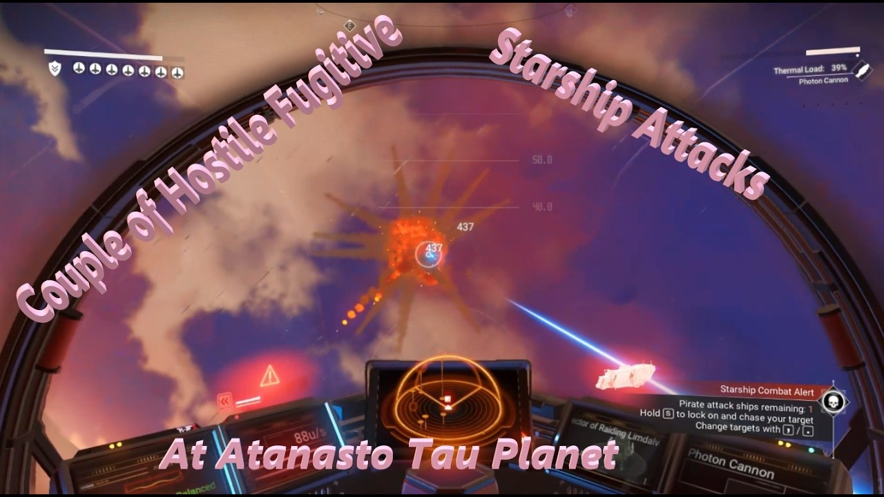 No Man's Sky,Hostile Pirate Fugitive Star ships Attacks at Atanasto Tau Planet Many Times, Aircombat
