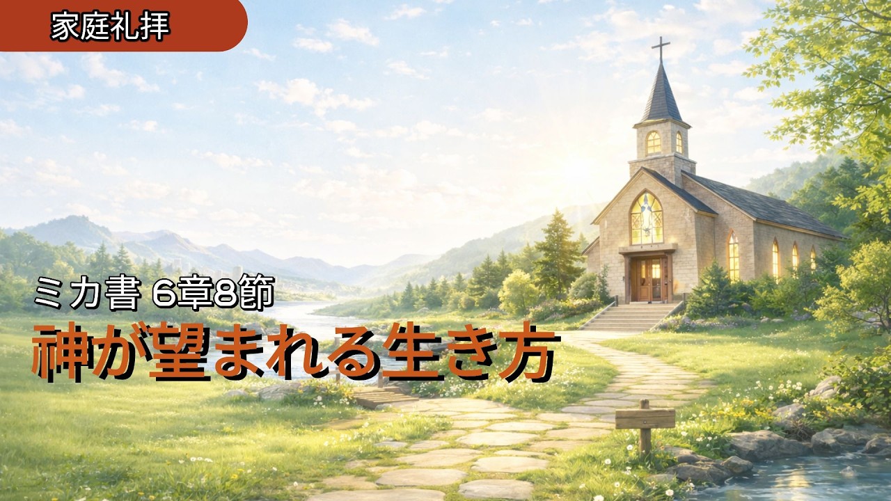家庭礼拝 |  神が望まれる生き方 | ミカ書 6章8節