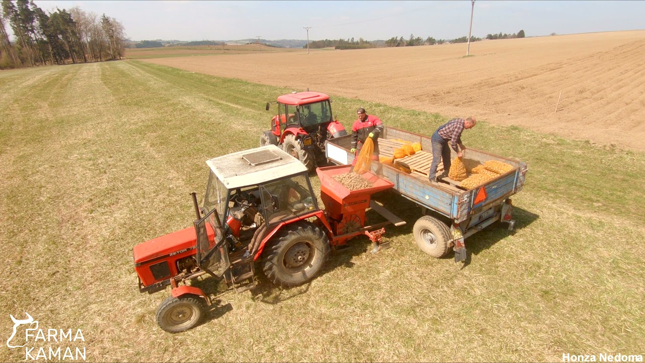 Farma Kaman l Zetor 7211 sázení brambor