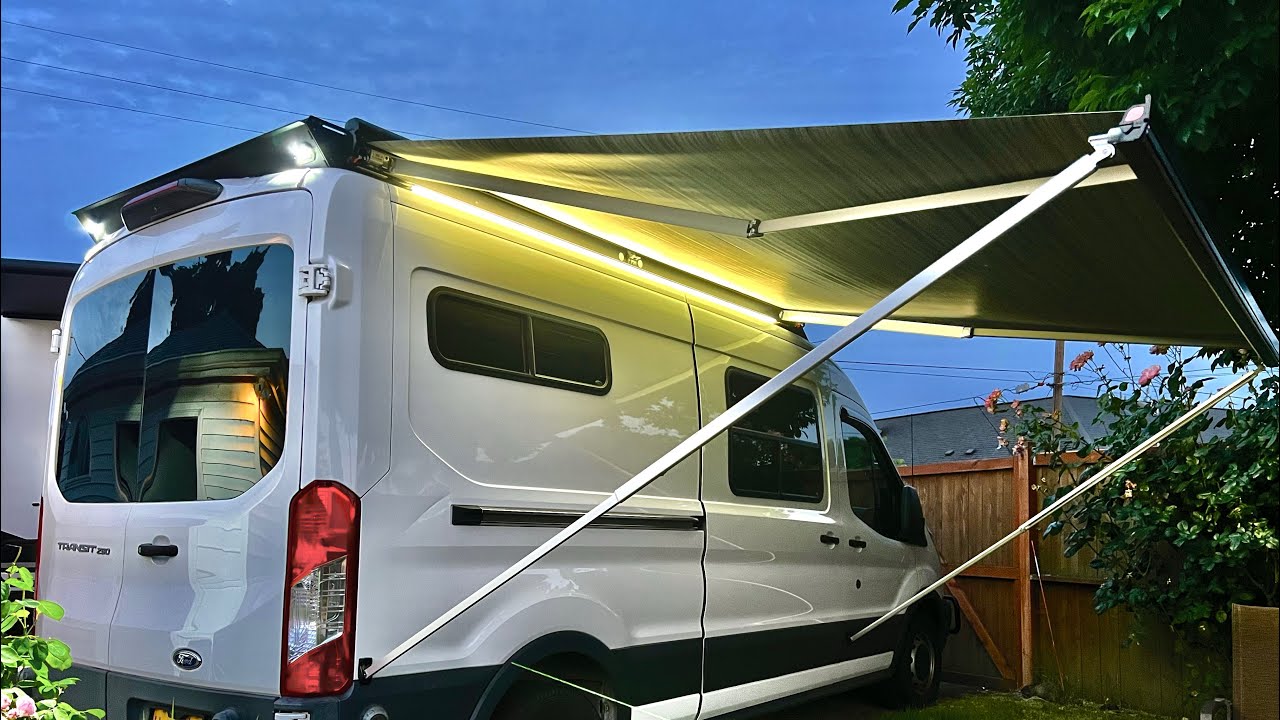 Orion and Fiamma lighting on Transit mid roof