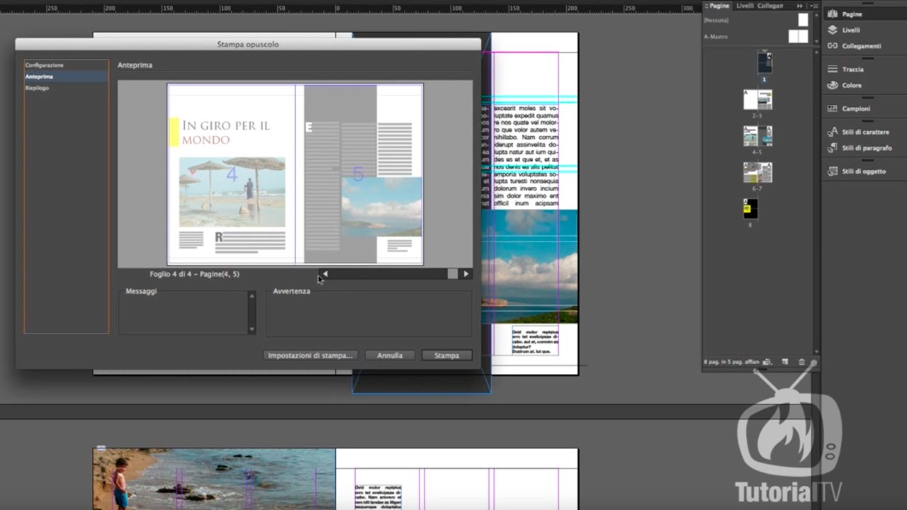 InDesign CC - Creare l'imposizione di un documento con stampa opuscolo