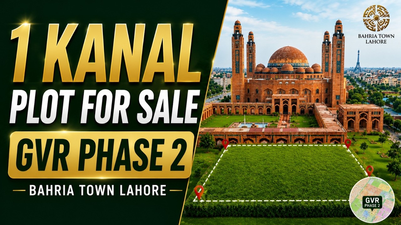 1 Kanal Plot for Sale in GVR Phase 2 Bahria Town Lahore #plotforsale