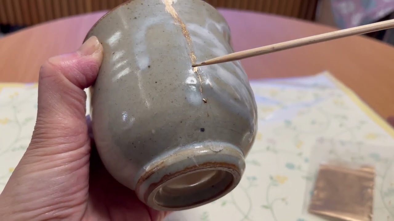手作り湯呑み金継ぎで修復