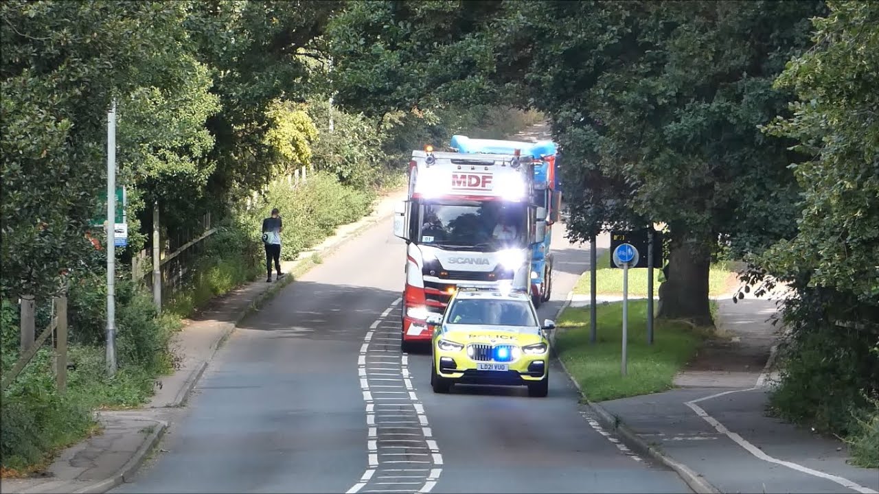 The 36th East Coast Truckers Convoy arriving at Pleasurewood Hills.     27th August 2023
