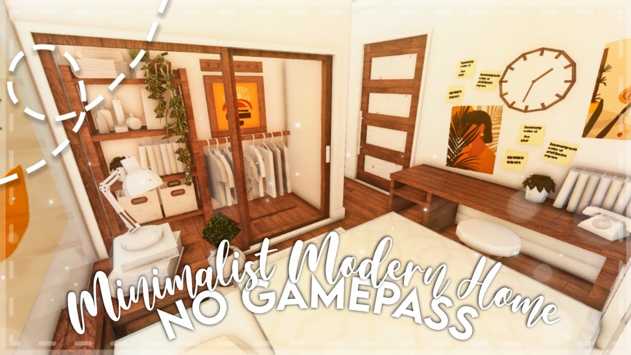No Gamepass Minimalist Modern Spring Starter House I 24k! I Build and Tour - iTapixca Builds
