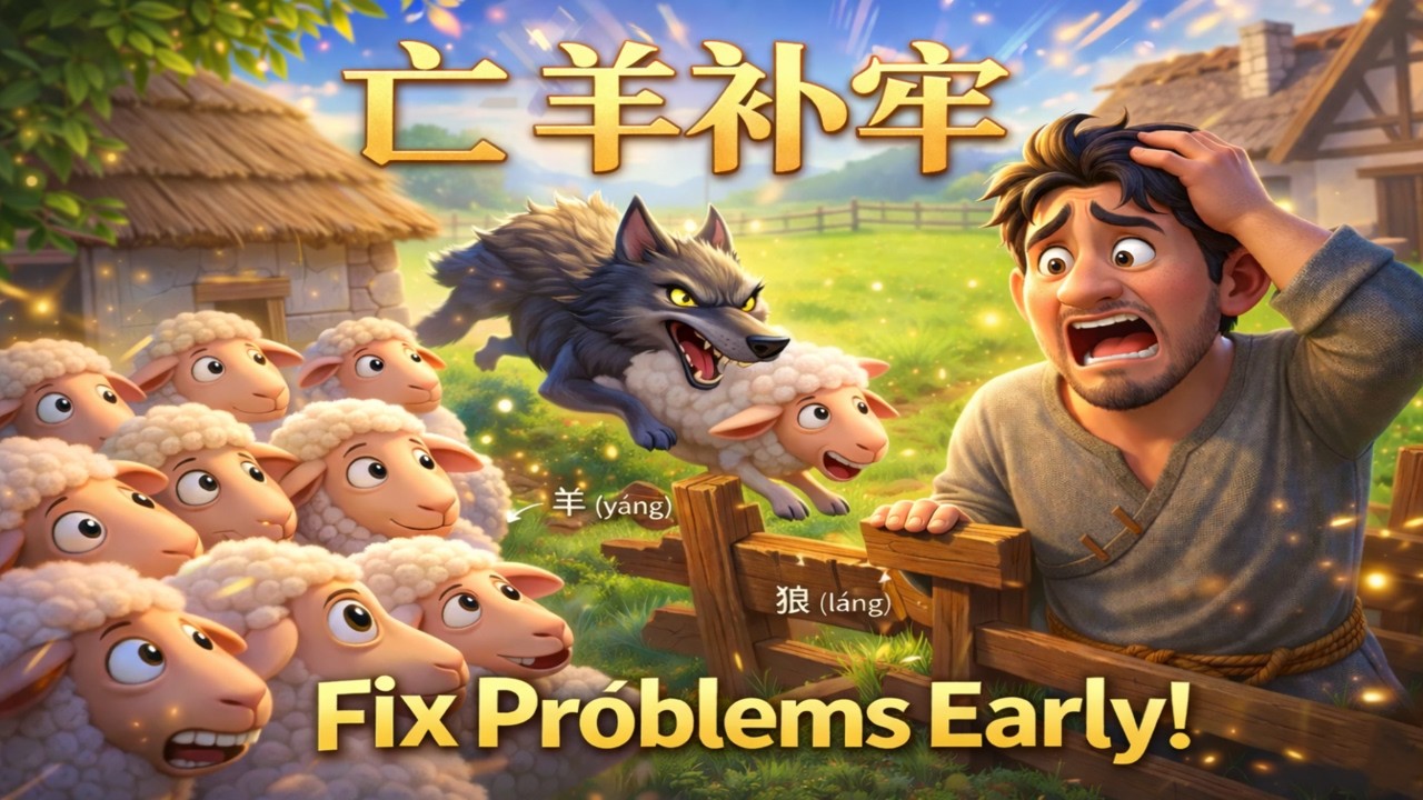 Learn Chinese Through Story | 亡羊补牢  | Beginner Mandarin Story | HSK 1–2