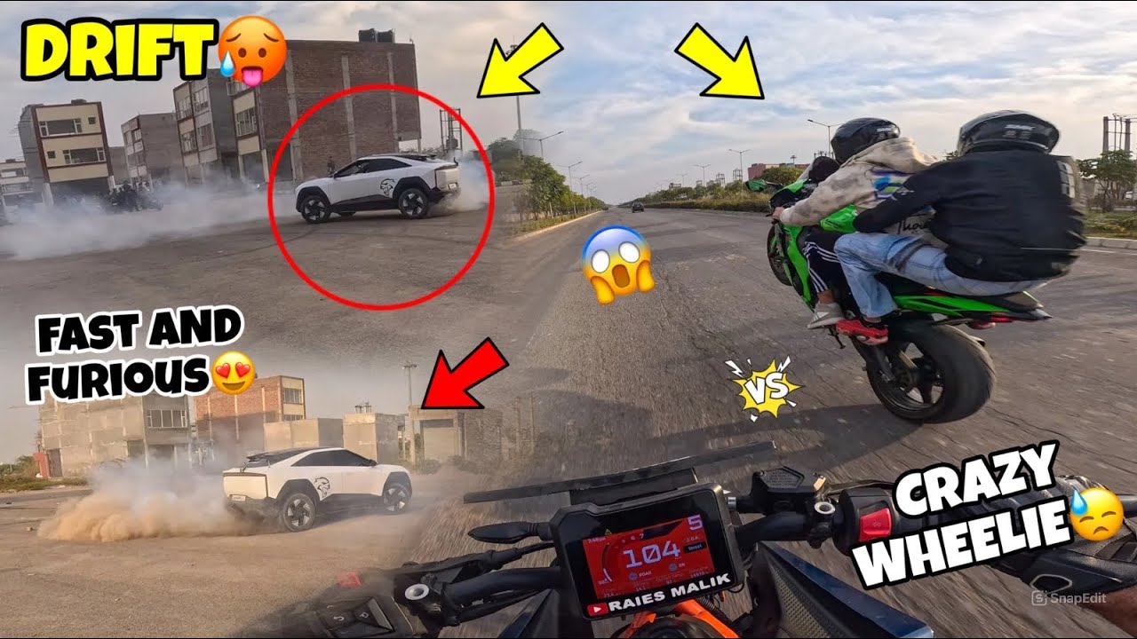 Безумный дрифт на Mahindra B6 😱 || ZX10R против электромобиля 😓 || Форсаж 😤