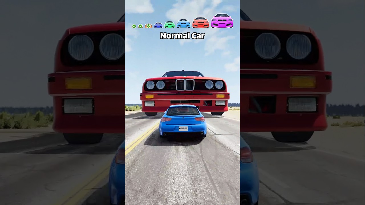 Большие против маленьких машин против гигантской BMW M3 | BeamNG.drive #shorts