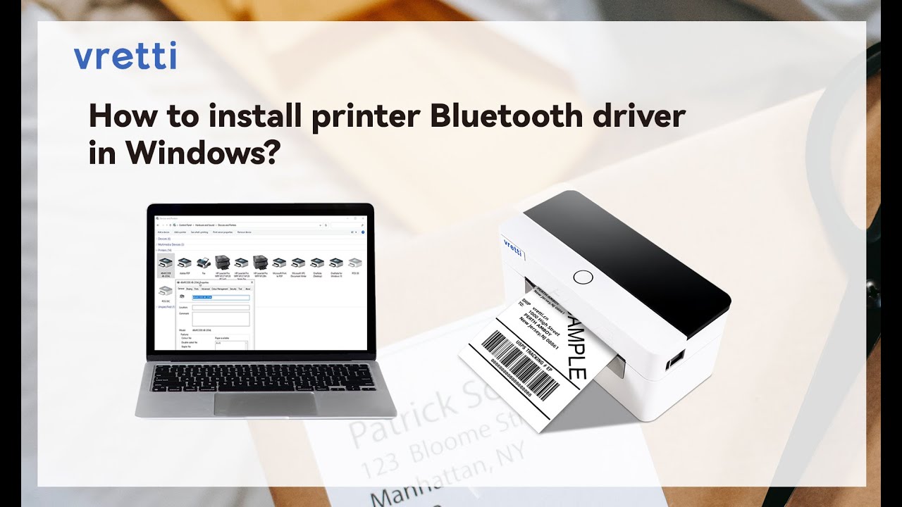2023 D463B Bluetooth driver installation and printing samples on Windows