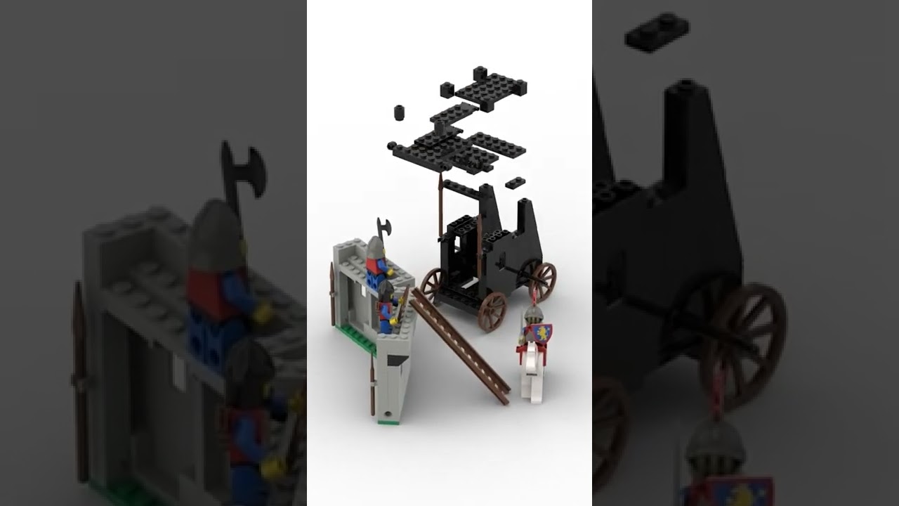 LEGO Land Castle Siege Tower Satisfying Building Animation