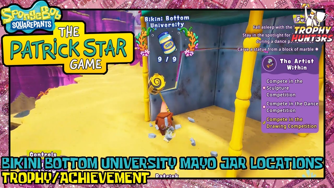 SpongeBob SquarePants: The Patrick Star Game - Bikini Bottom University Mayo Jar Locations