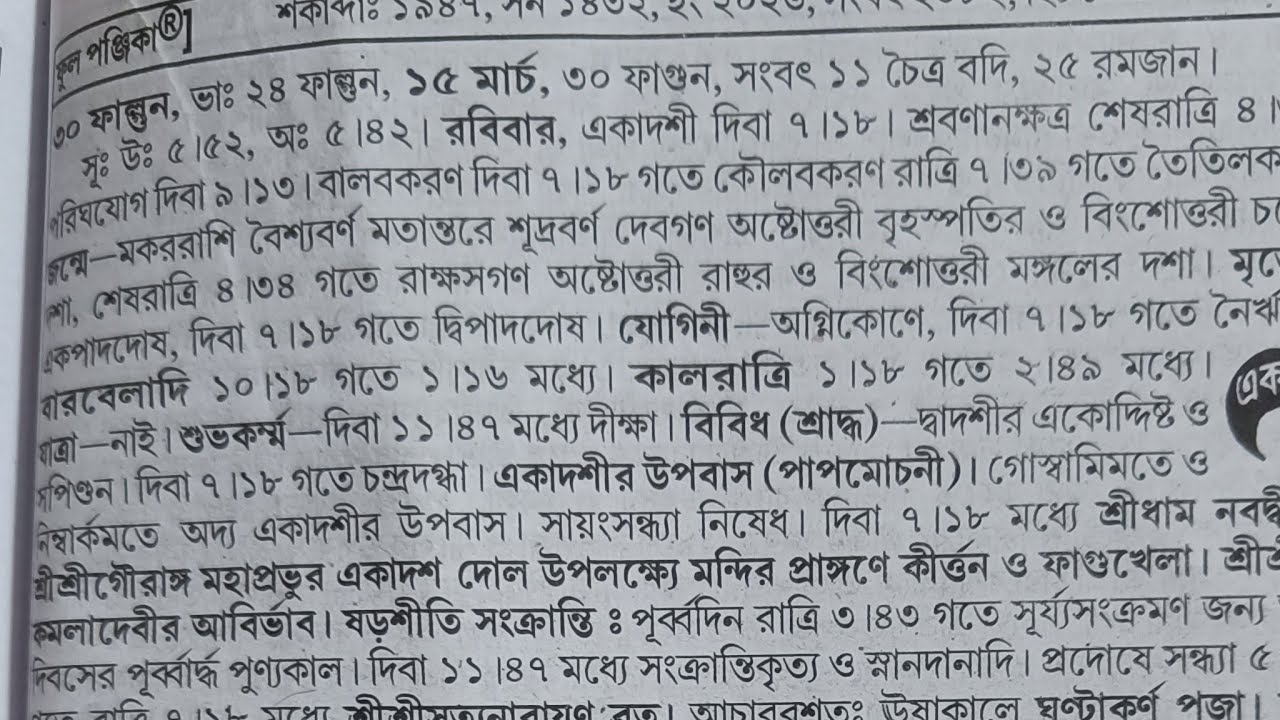 ফাল্গুন মাসের পাপমোচনী একাদশী সময়সূচী জেনে নিন
