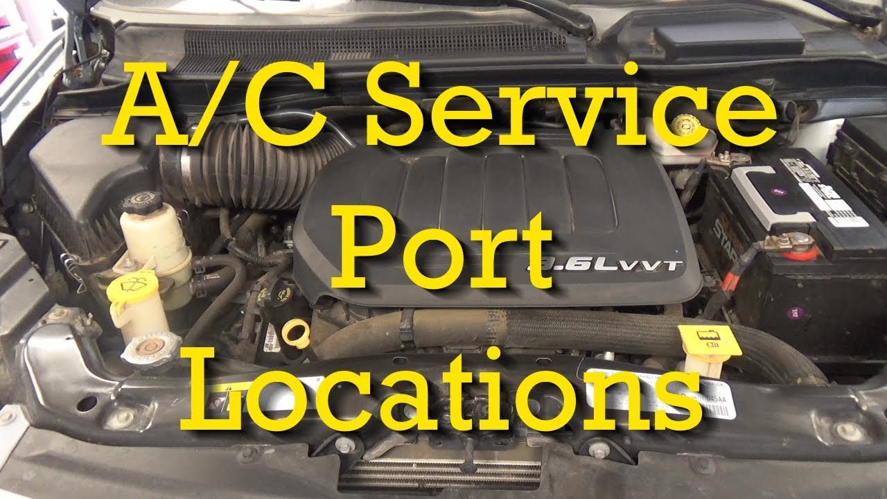 A/C Service Port Locations - Chrysler/Dodge Minivan AC Ports