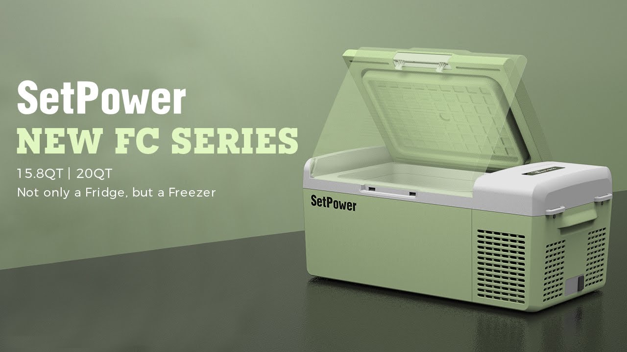 15.8Qt Small Lightweight Compact 12V Portable Fridge Freezer from SetPower