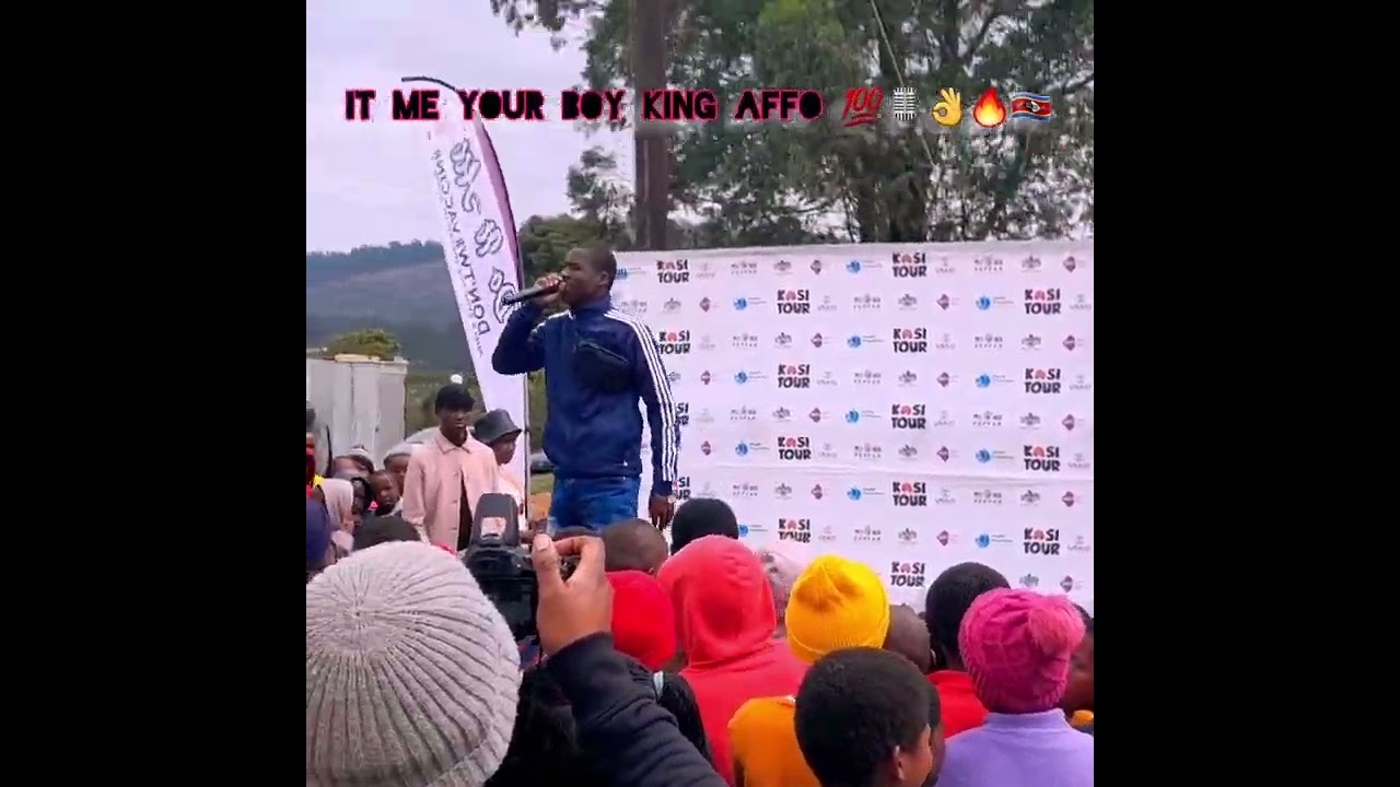 king Affo 's preformenc at Mbabane Msunduza , Kasi Tour Competition on the 19th August 2023