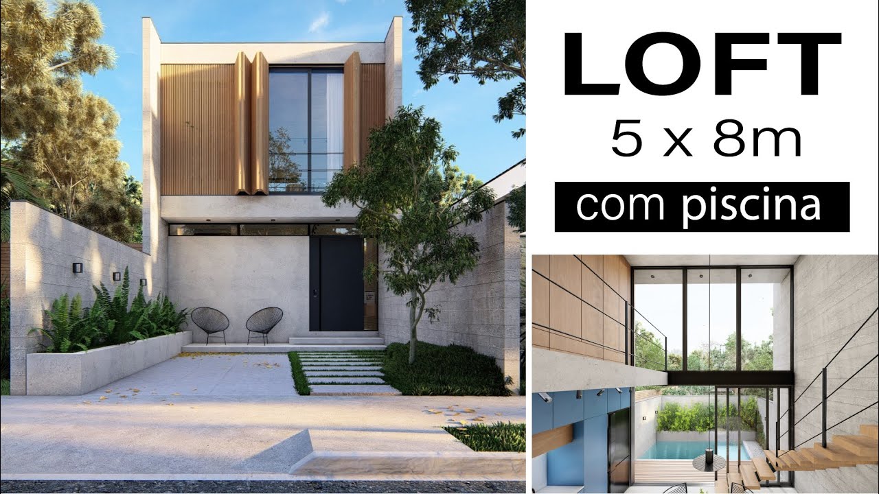 LOFT PEQUENO 5X8m | LOFT COM PISCINA | TINY HOUSE