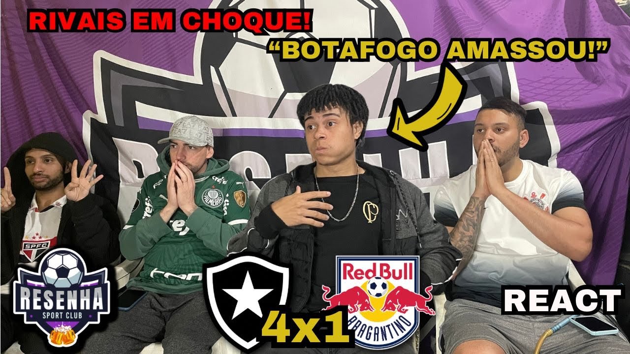BOTAFOGO 4x1 BRAGANTINO (REACT) GOLS & MELHORES! BRASILEIRÃO 2025