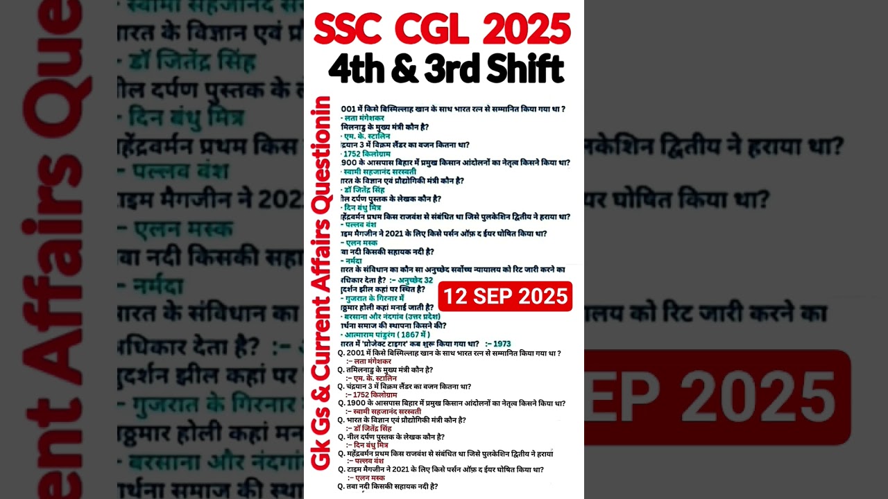 SSC CGL Exam Analysis 2025 | SSC CGL Full Question Answer Analysis | Ssc Cgl Question Answer Today |