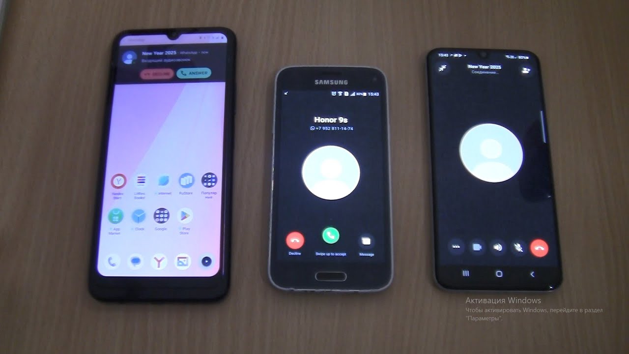WhatsApp Incoming & Outgoing call at the Same Time Samsung Galaxy S5 mini+A40+Realme C30s