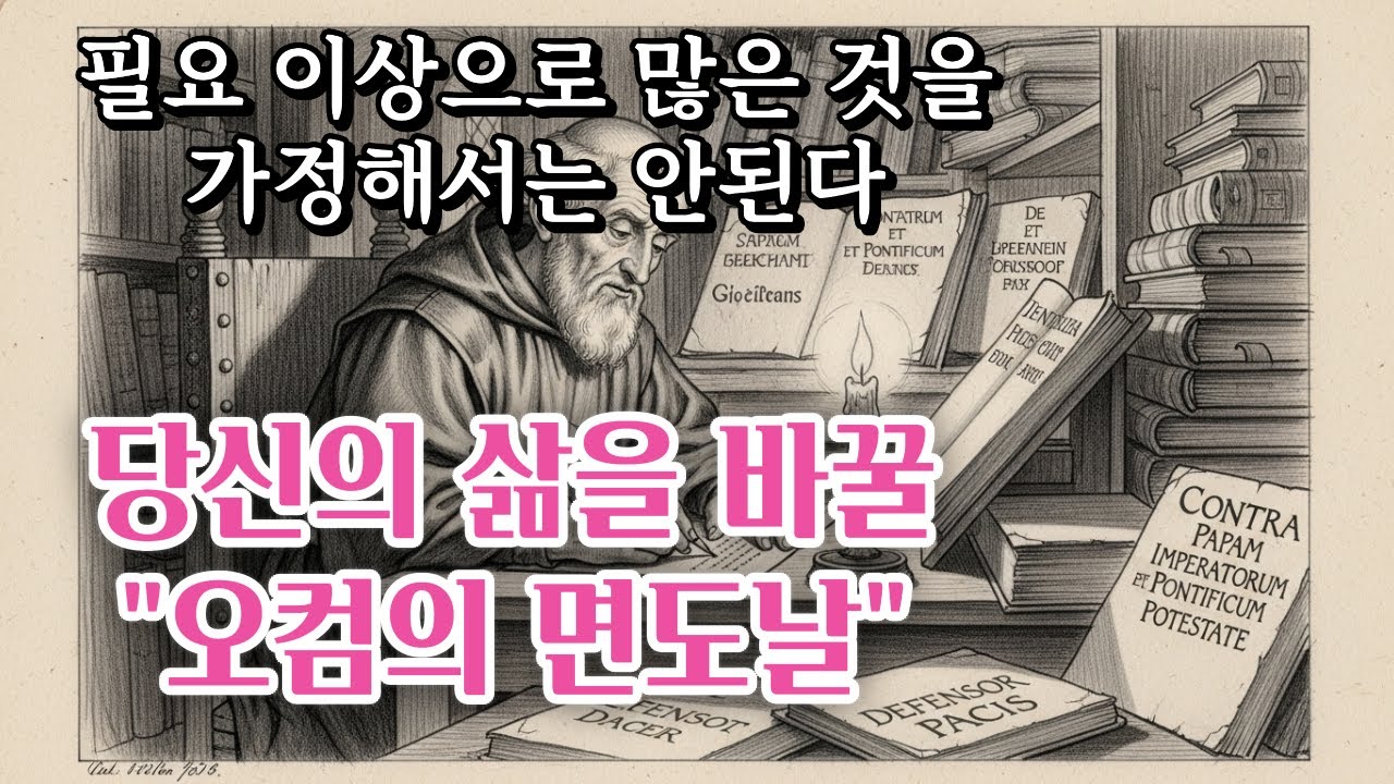 당신의 삶을 바꿀 오컴의 면도날 철학 | 쓸데없는 것은 잘라내라! 14세기 철학자가 말하는 진짜 지혜 | 윌리엄 오컴의 단순성 원리