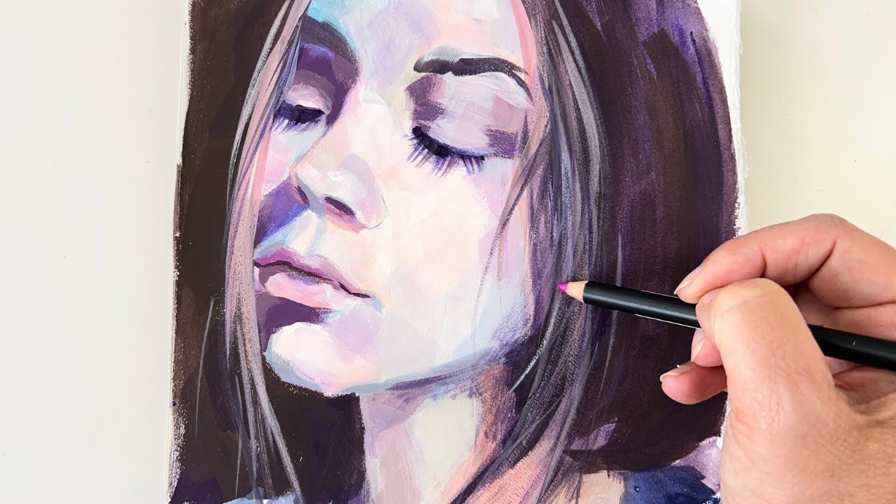 How Colored Pencils Transform Gouache Paintings