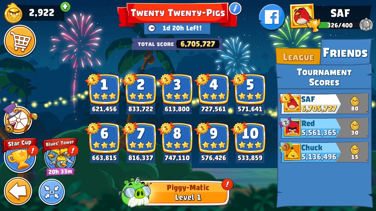 Angry Birds Friends. Twenty Twenty - Pigs. All levels 3 stars. Passage from Sergey Fetisov