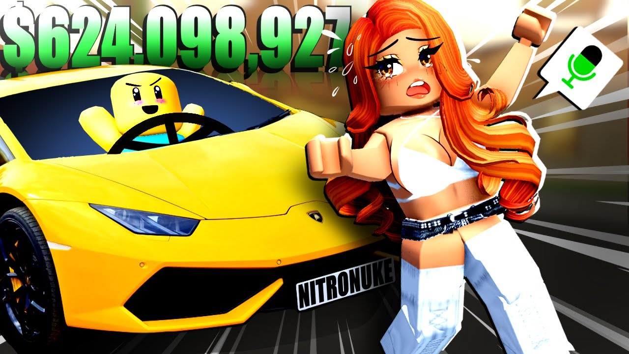 Потратить 628 903 427 долларов на самую редкую машину в голосовом чате Roblox Da Hood