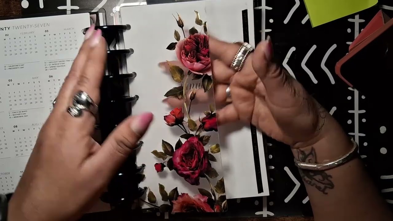 Flip through of Jane's Agenda planner set up for February 2026 🌹 