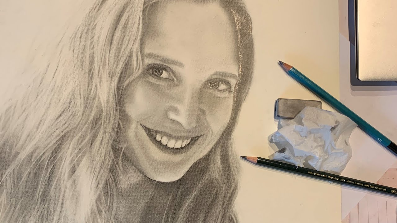 Pencil Portrait Drawing | Drawing my sister Gotje