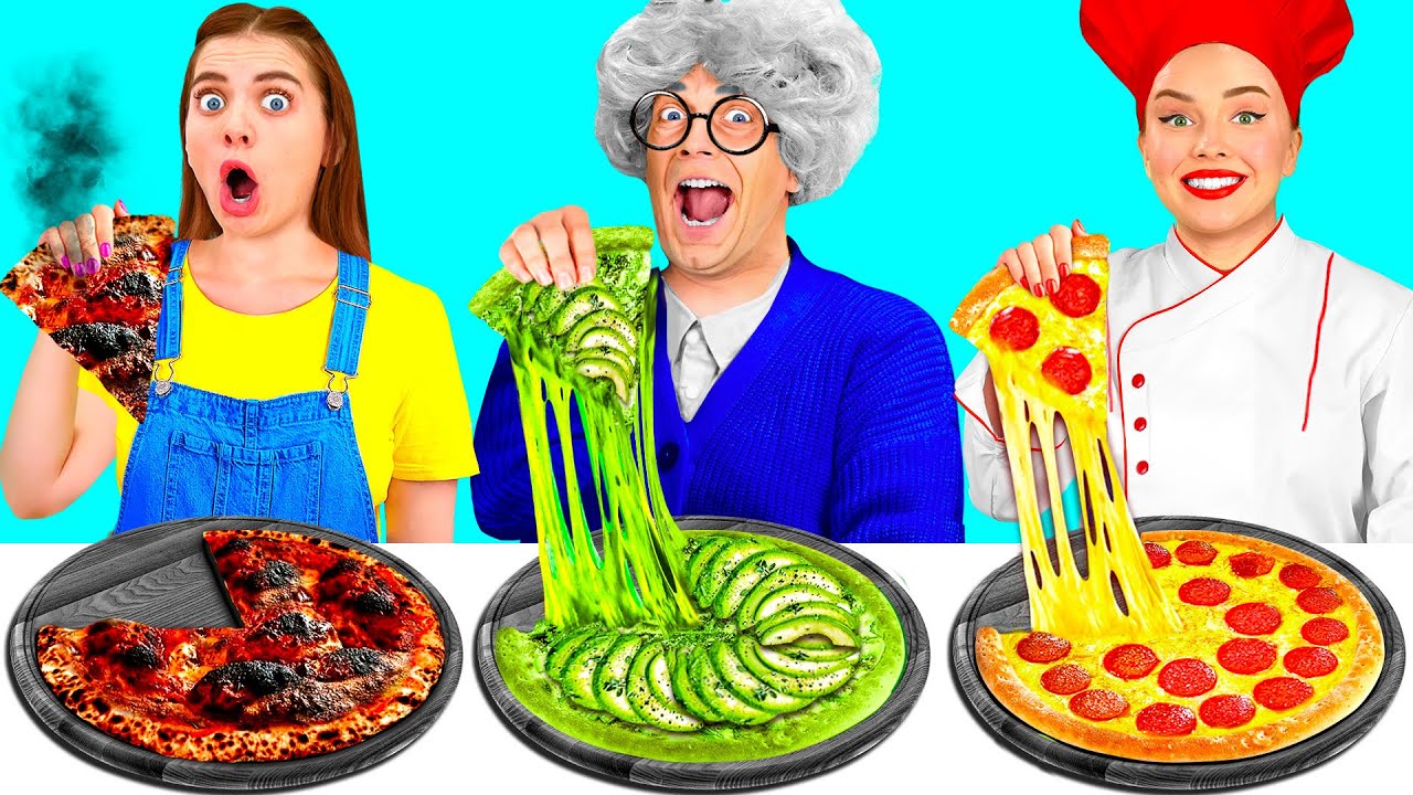 Reto De Cocina Yo vs Abuelo | Situaciones Divertidas de Comida de BaRaFun Challenge