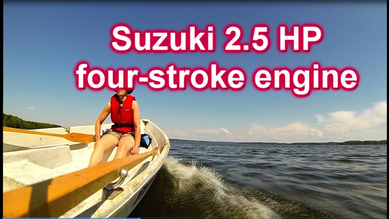 Suzuki 2.5 HP four stroke engine 8.7.2014  Suvi 460 boat