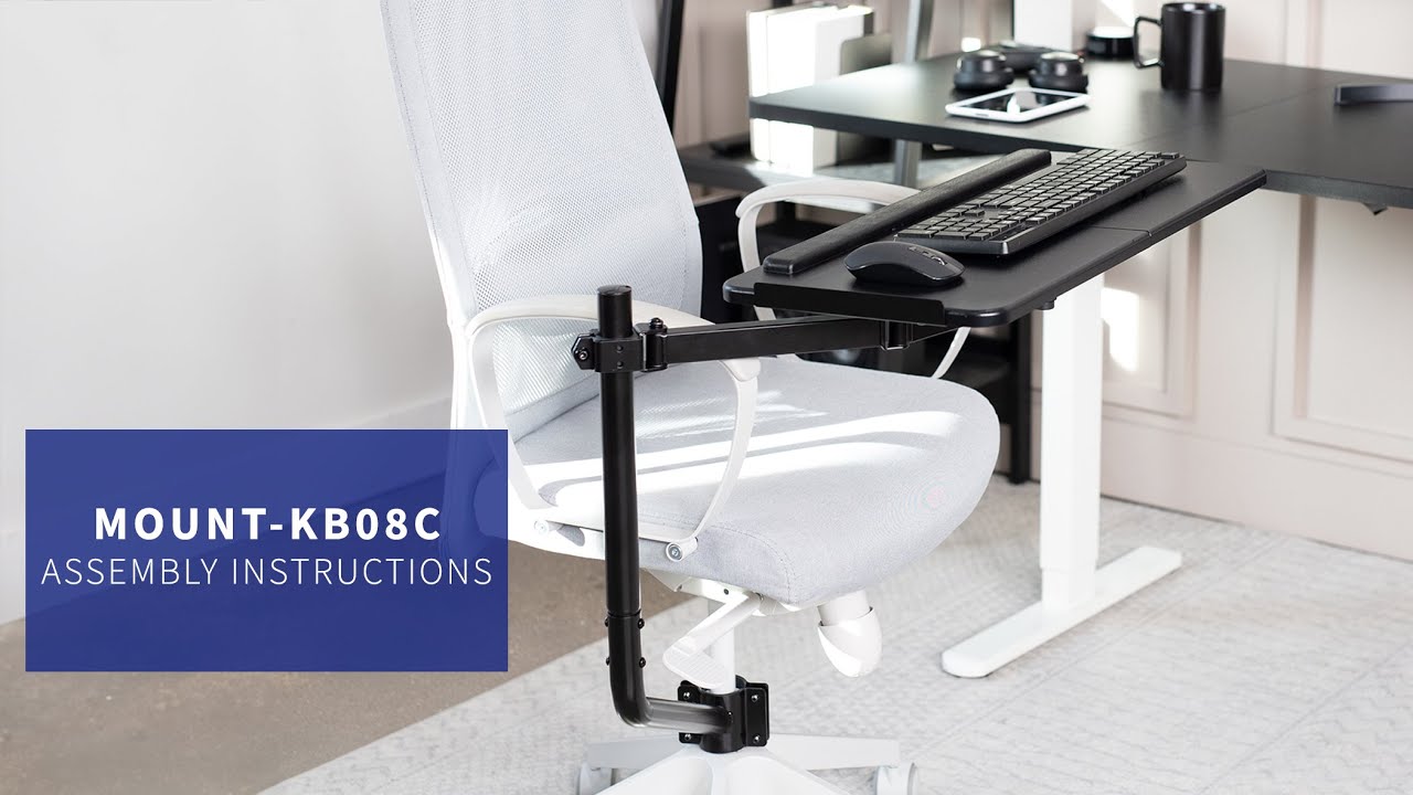MOUNT-KB08C Office Chair Mounted Keyboard Tray Assembly by VIVO