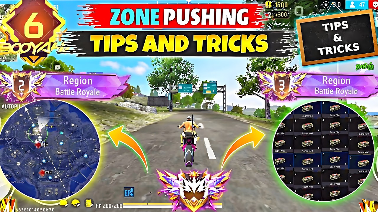 🏆 Free Fire Zone Push Survival Tips Tamil 🔥 | Easy Booyah Every Match 😱