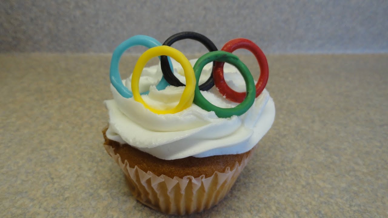 Decorating Cupcakes #109: Olympics (Olympic rings, torch and medals)