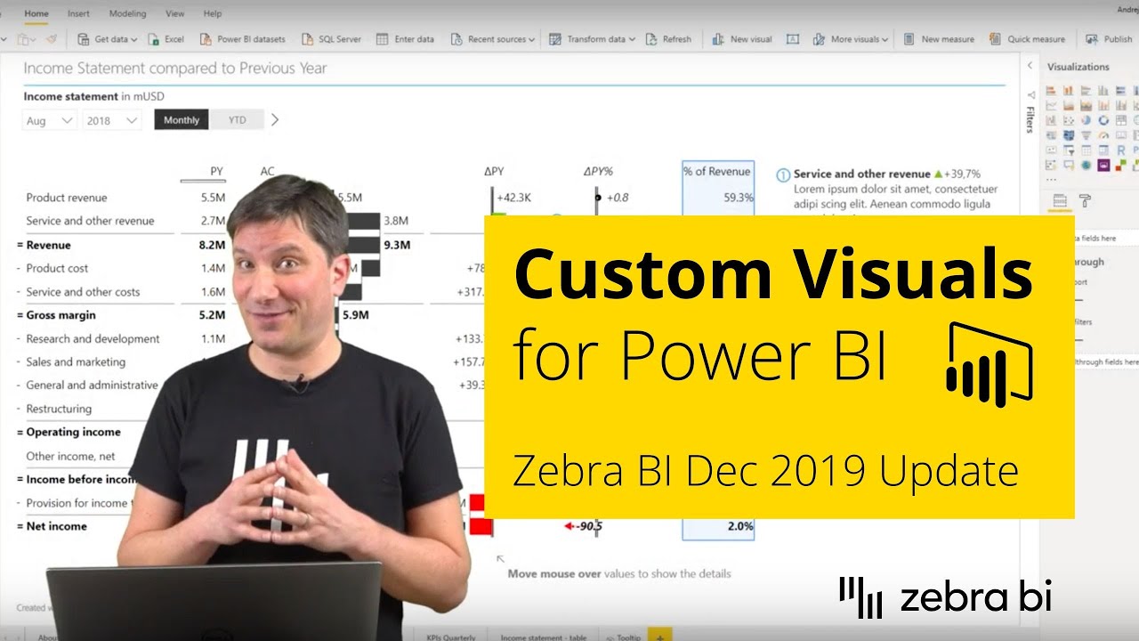 Пользовательские визуализации Zebra BI для Microsoft Power BI [Обновление от декабря 2019 г.]