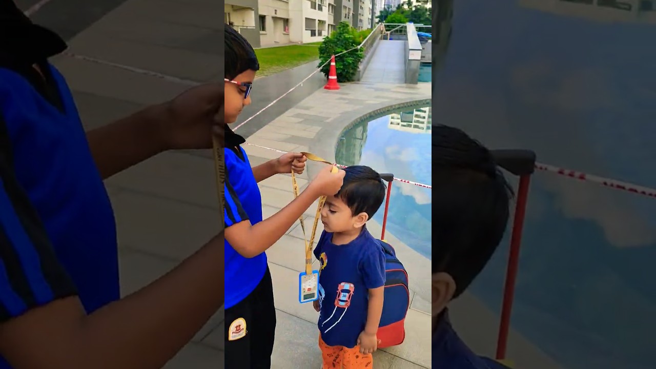 Rishan babu dadar school ID card💳 nebe #cutebaby #school #shorts #rishan&keyan