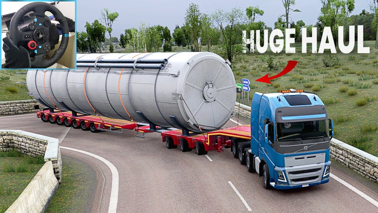 Transporting a Giant Silo with Realistic Traffic! 🚛 | Euro Truck Simulator 2 + Logitech G29 Gameplay