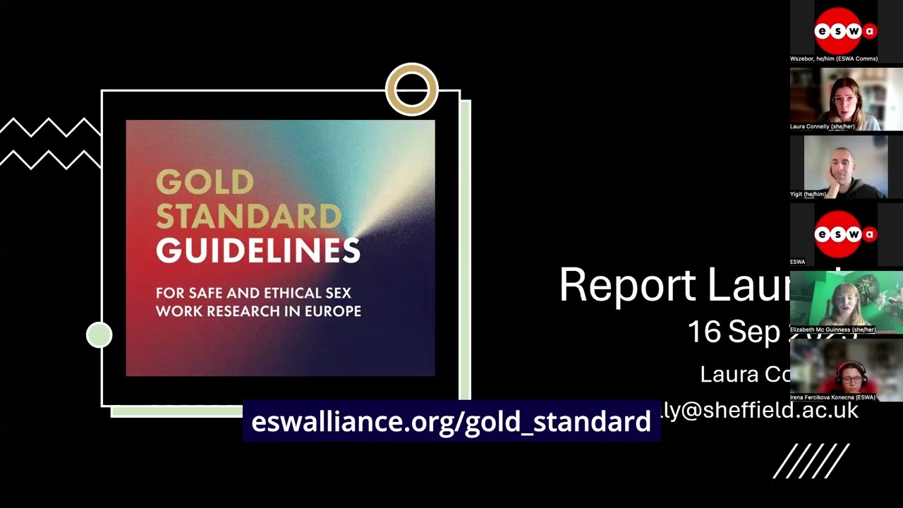 Gold Standard Guidelines for Safe and Ethical Sex Work Research in Europe