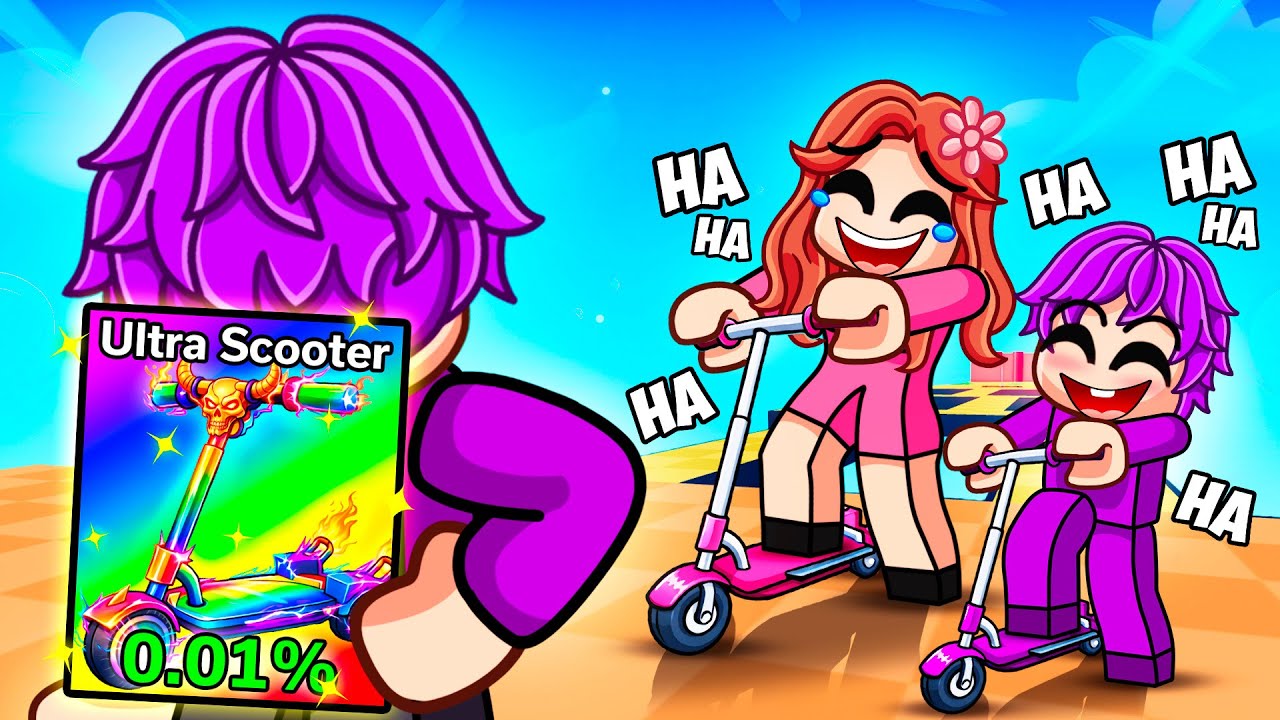I Pretended to be a NOOB in SCOOTER OBBY, Then used a $100,000 Scooter!